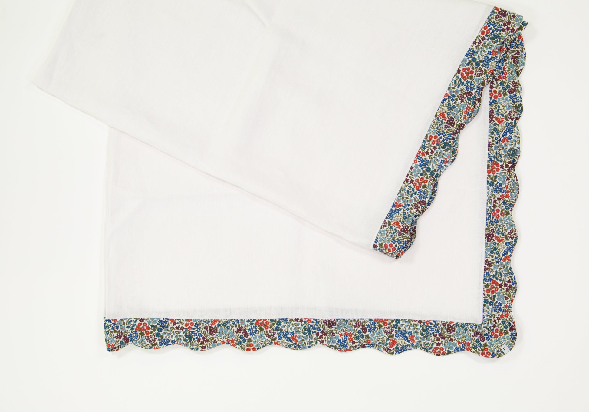 White Tablecloth with Liberty Wildflower Waltz Print Wave