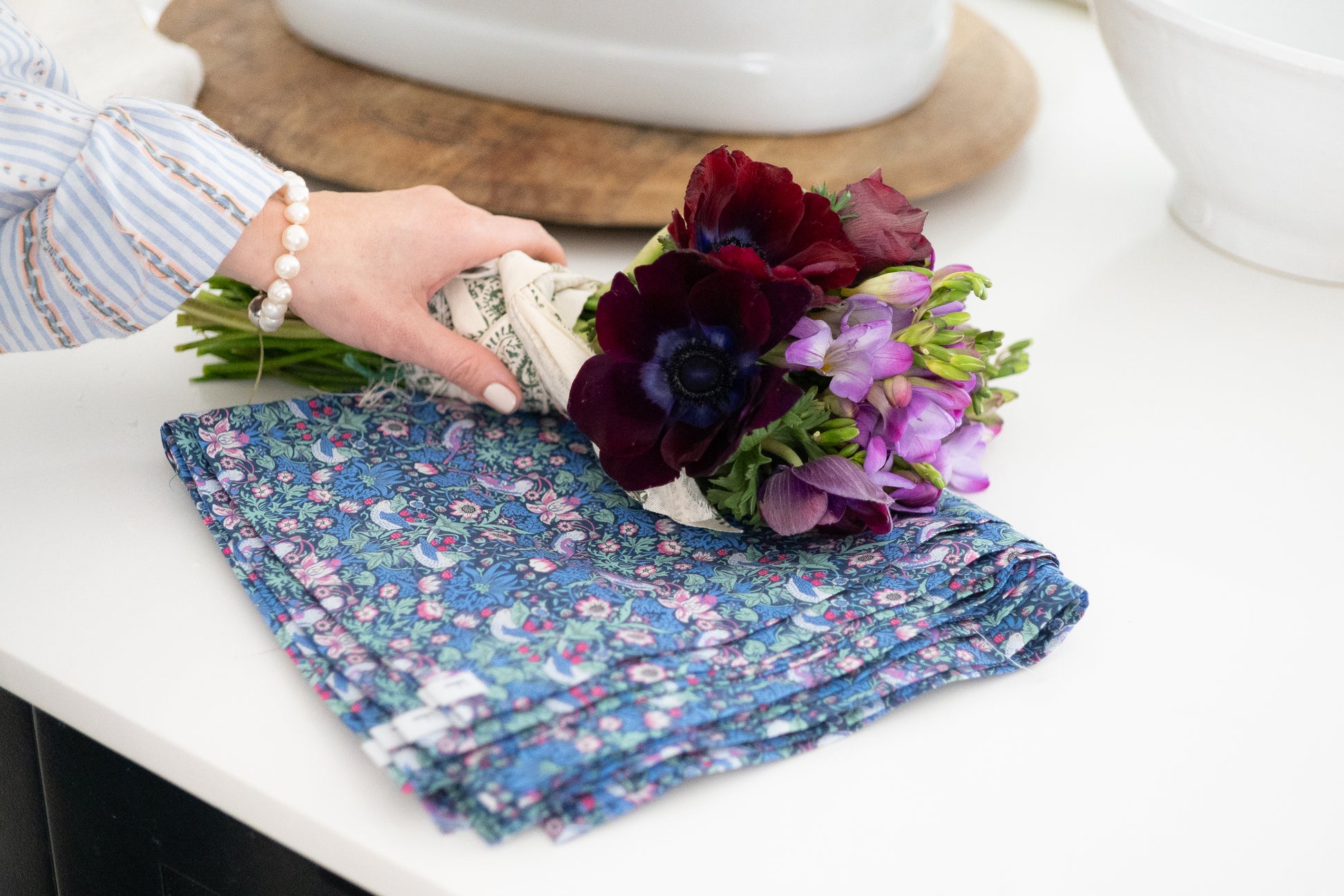 Liberty Blue Strawberry Thief Napkins | Set of 2