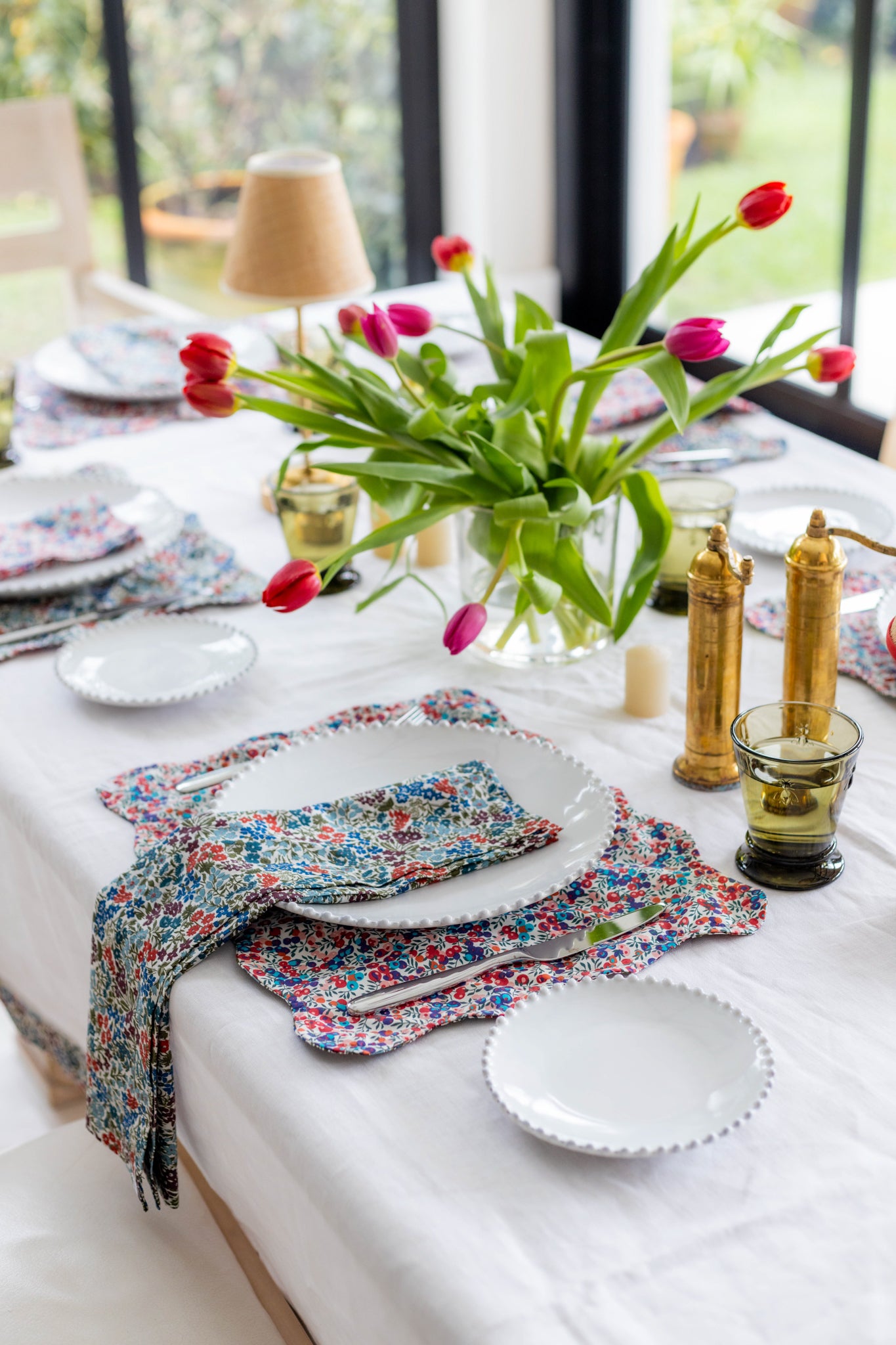 Liberty Wiltshire & Wildflower Waltz Print Placemats with Wave | Set of 2